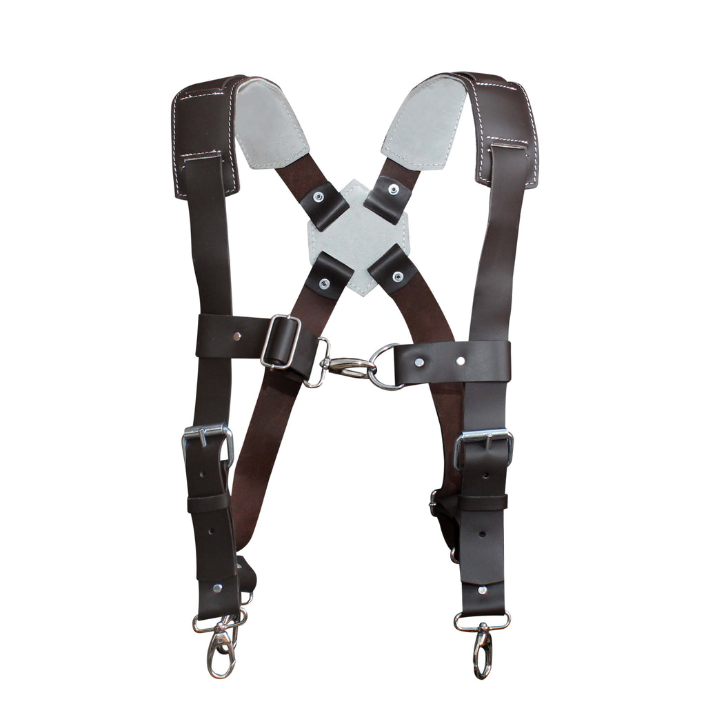 MECHTOOLS Suspenders with Thick Leather Straps for Men