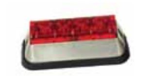 Techspan Red Rectangular LED Warning Light (Strobe Pattern)