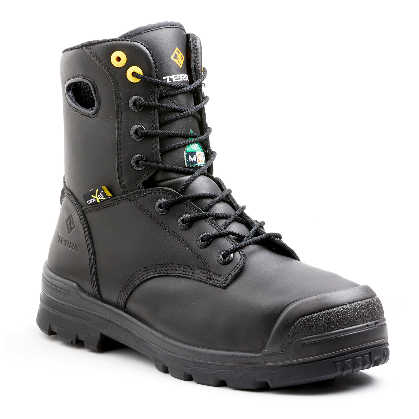 Terra Paladin Composite Toe 8" Internal Metguard Men's Safety Work Boots | Black | Sizes 4 - 14 Work Boots - Cleanflow