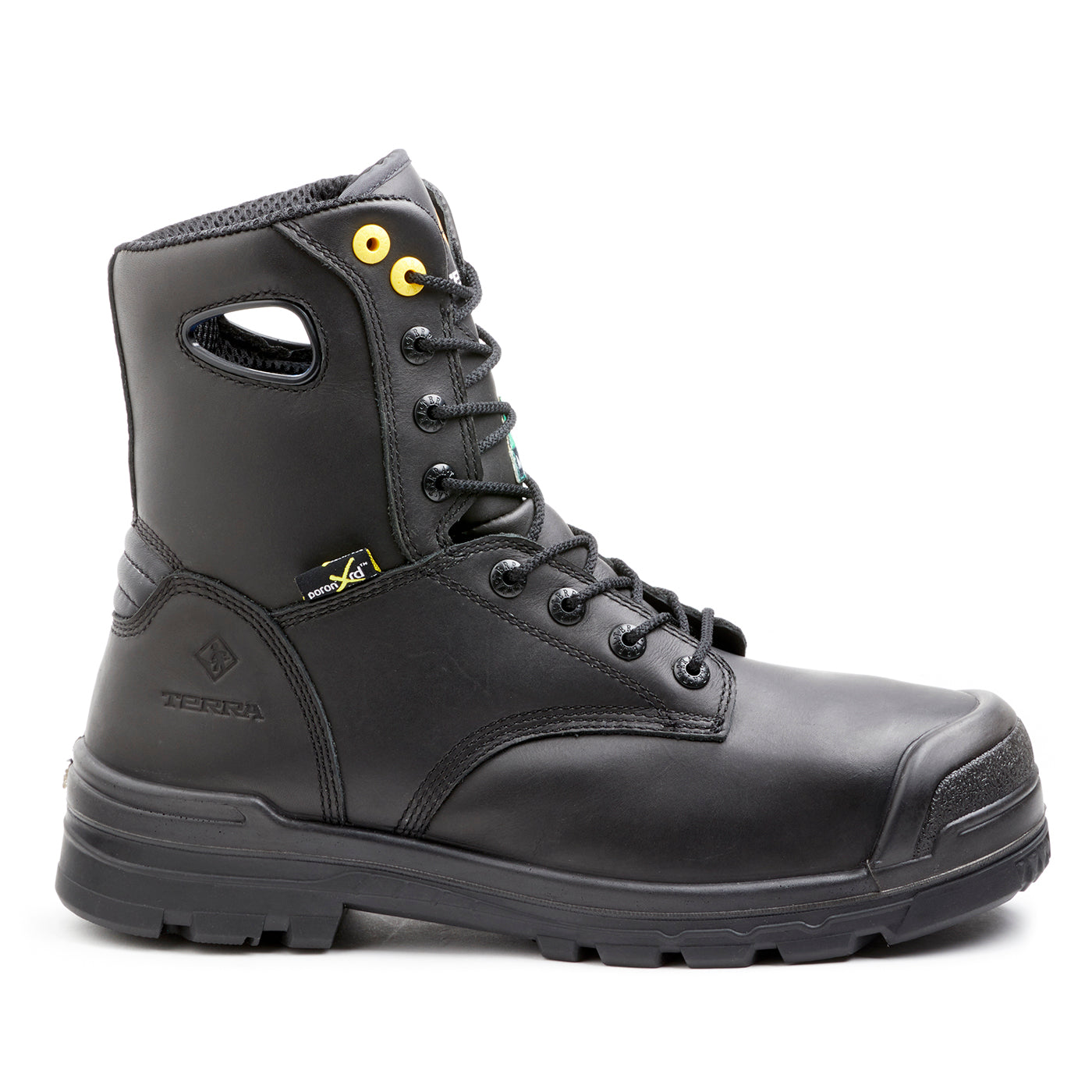 Terra Paladin Composite Toe 8" Internal Metguard Men's Safety Work Boots | Black | Sizes 4 - 14 Work Boots - Cleanflow