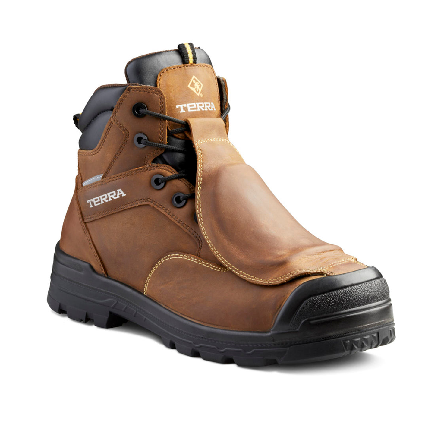 Terra Barricade Composite Toe 6" External Metguard Men's Safety Work Boots | Brown | Sizes 7 - 14 Work Boots - Cleanflow