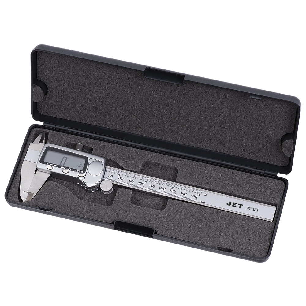 Jet Stainless Steel LCD Digital Calipers - Fractional - 6" Hand Tools - Cleanflow