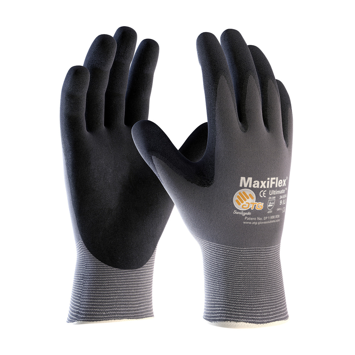 ATG® MaxiFlex® Ultimate™ MicroFoam Grip Glove - Pack of 12 Pairs Work Gloves and Hats - Cleanflow