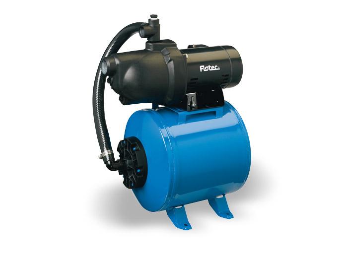 Flotec 1/2 HP Thermoplastic Shallow Well Jet Pump/Tank Water System | 8 GPM Well Pumps and Pressure Tanks - Cleanflow