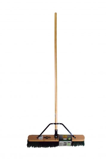 The Beast™ Contractor's Medium Bristle Push Broom Assembly - 24" Head Janitorial Supplies - Cleanflow