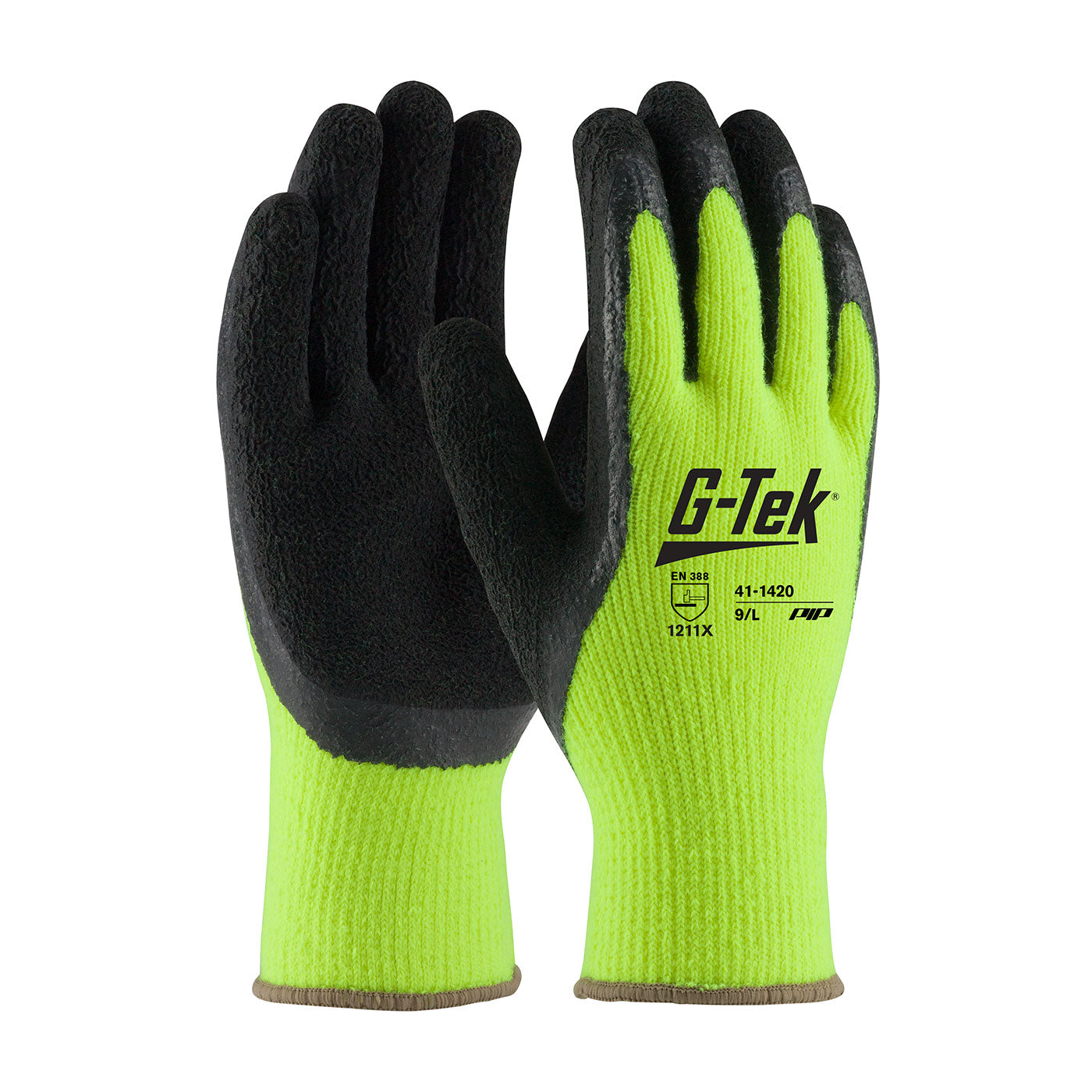 G-Tek Acrylic Knit Latex Palm Winter Work Gloves - Pack of 12 Pairs Work Gloves and Hats - Cleanflow