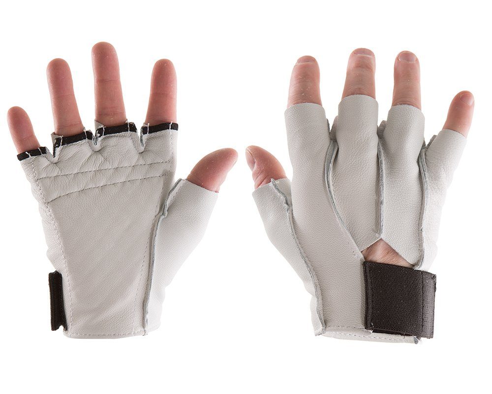 Impacto 460-30 Anti-Impact Pearl Leather Series Half Finger Construction Glove with VEP Impact Protection Ergonomics - Cleanflow