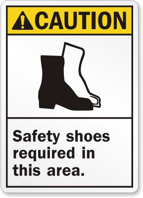 Caution Safety Shoes Required Safety Sign Facility Safety - Cleanflow