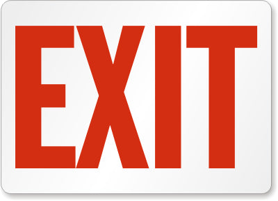 Exit Safety Sign Facility Safety - Cleanflow