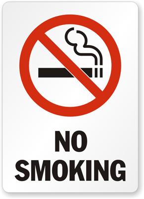 No Smoking Safety Sign