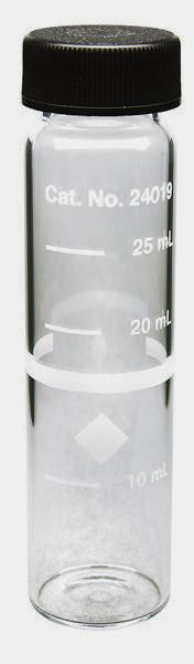 Hach 2401906 Glass Sample Cell, 25 mm Round, 10-20-25 mL Marks, pk/6 Water Testing Equipment - Cleanflow