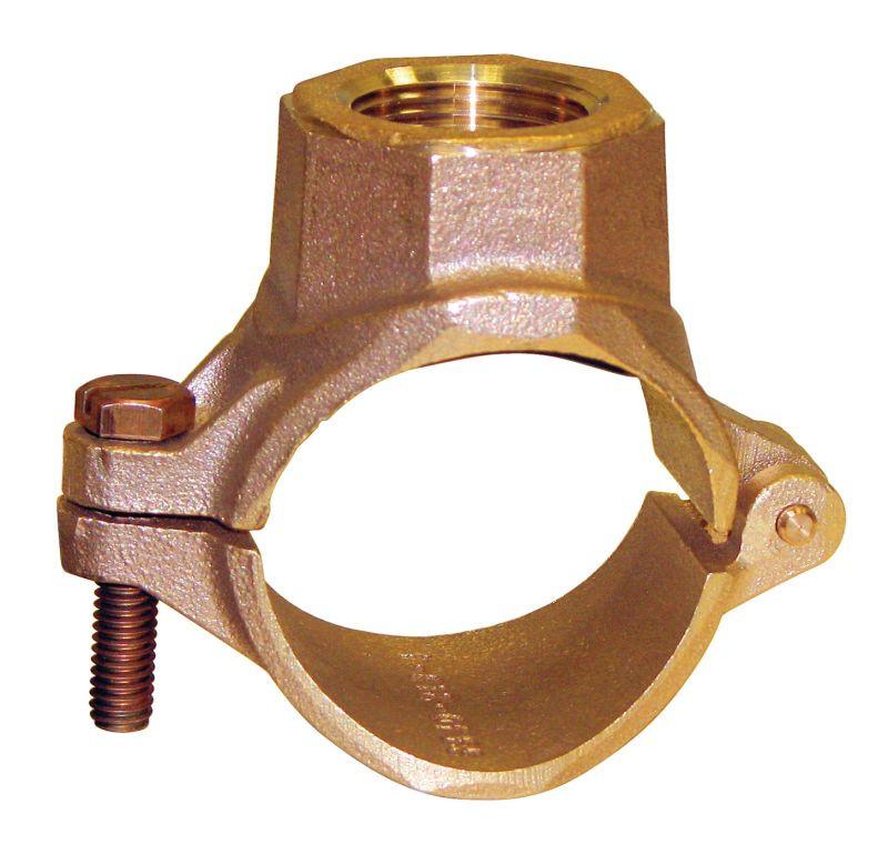 Hinged Brass Saddles for 2" to 6" IPS Pipes Waterworks Products - Cleanflow