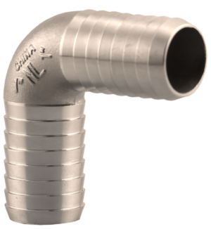 304 Stainless Steel 90° Elbow Insert Fitting for Poly Pipe - Insert x Insert - High-Flow, 400 PSI Rated - Ideal for Well Water & Irrigation Systems