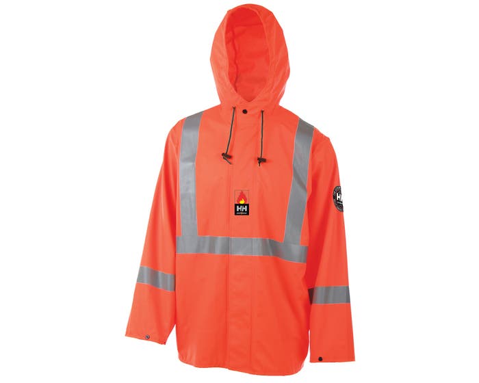 Helly Hansen Alberta Hi-Vis Stretch Jacket | Orange | Sizes Small - 5XLarge Flame Resistant Work Wear - Cleanflow