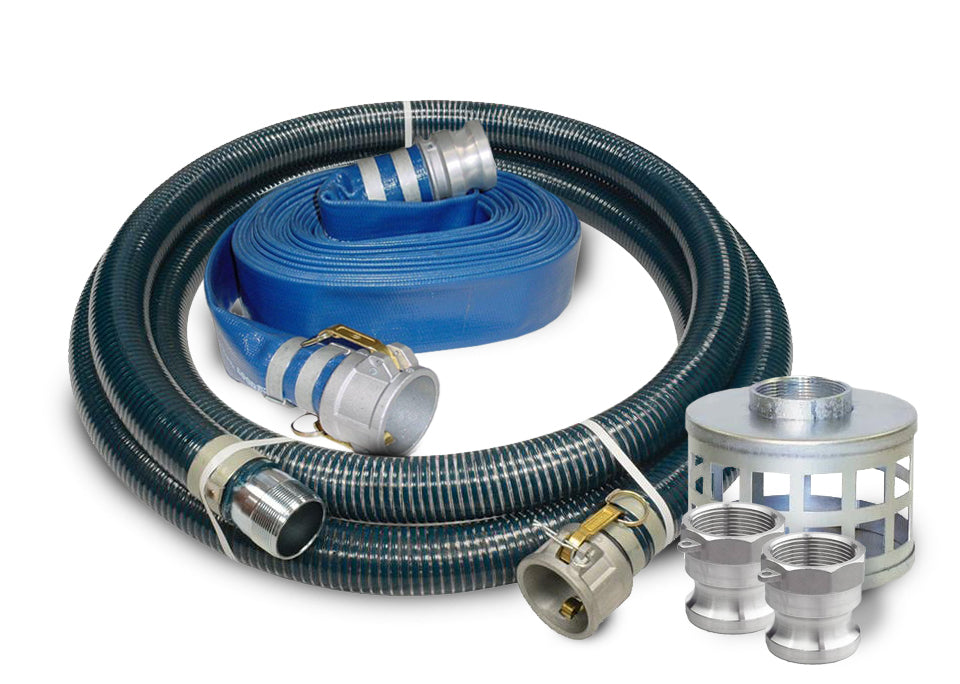 Standard Duty Suction/Discharge Trash Pump Hose Kits Hose and Fittings - Cleanflow