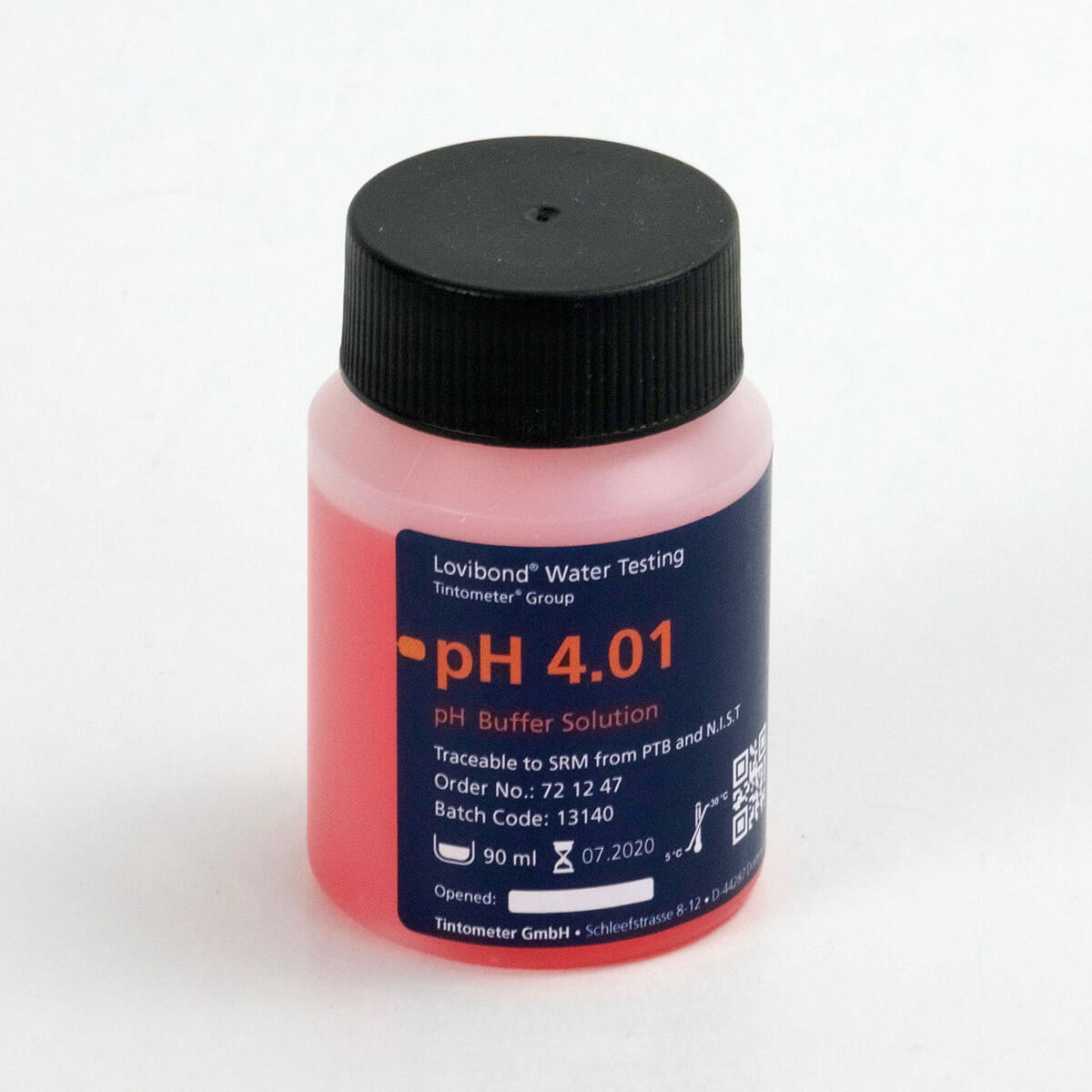 Lovibond pH 4.01 Buffer Solution  | Red | 90 mL Standard Solutions and Buffers - Cleanflow