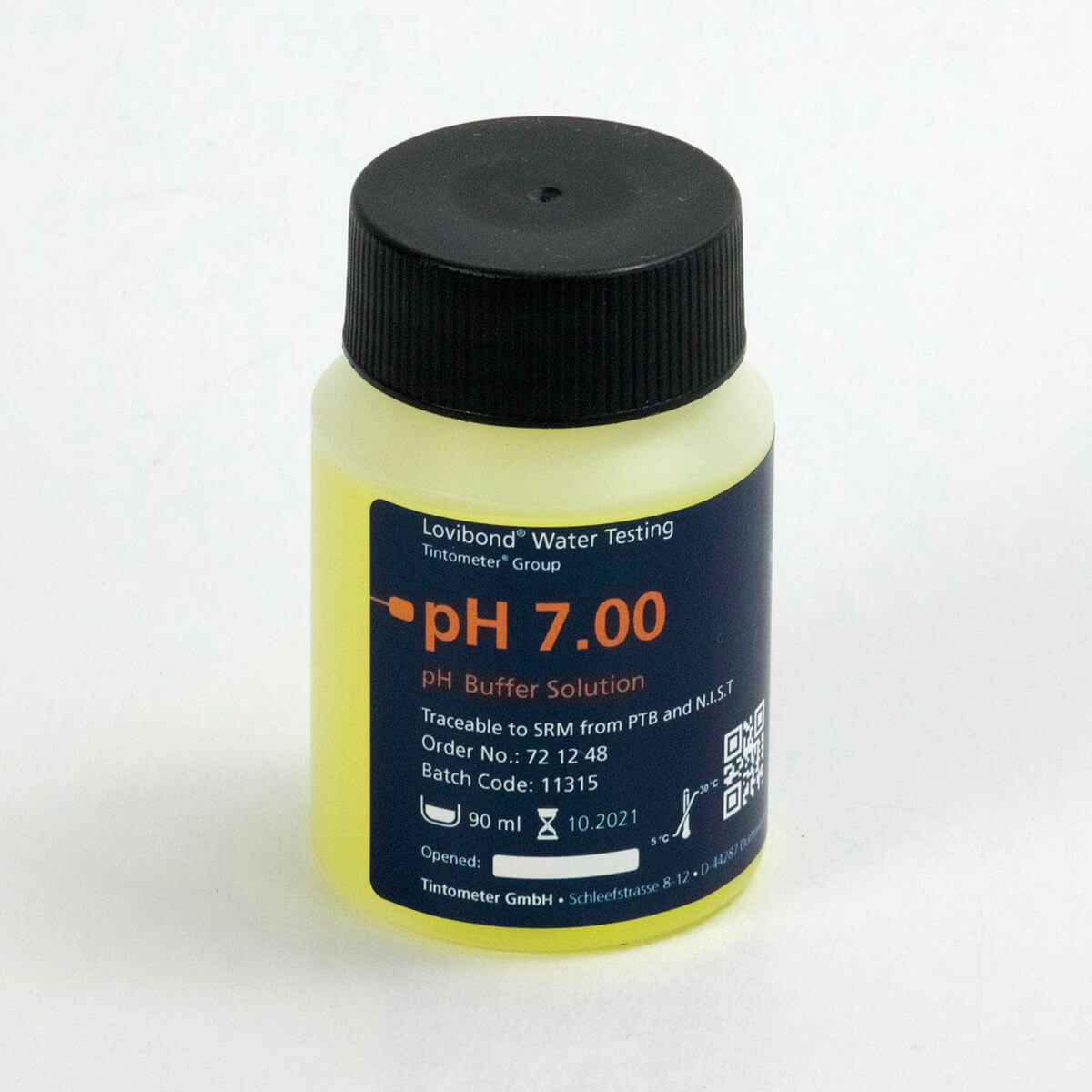 Lovibond pH 7.00 Buffer Solution  | Yellow | 90 mL Standard Solutions and Buffers - Cleanflow
