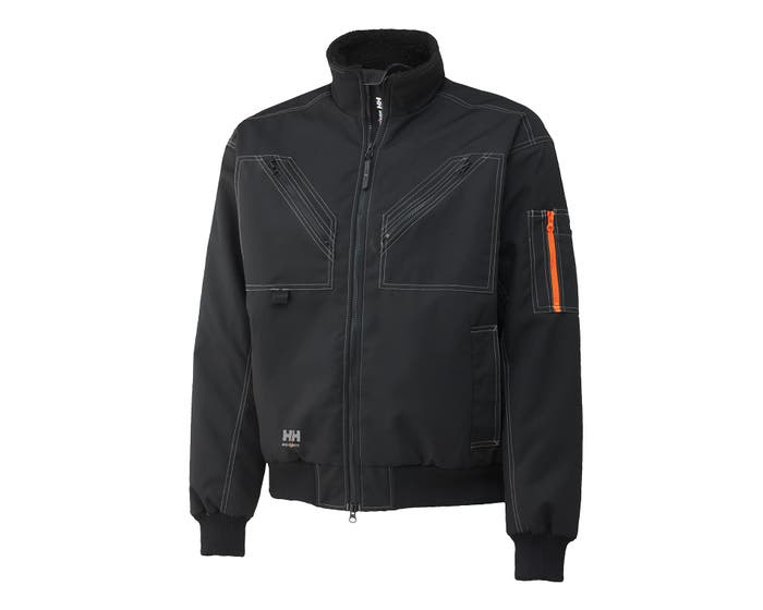 Helly Hansen Bergholm Pile Lined Winter Work Jacket | Black | Small - 4XLarge Work Wear - Cleanflow