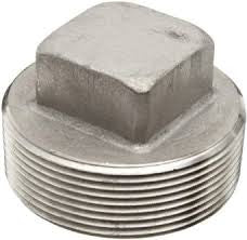 Stainless Steel Square Head Plug Pipe Fitting | 1/8" NPT to 3" NPT Fittings and Valves - Cleanflow