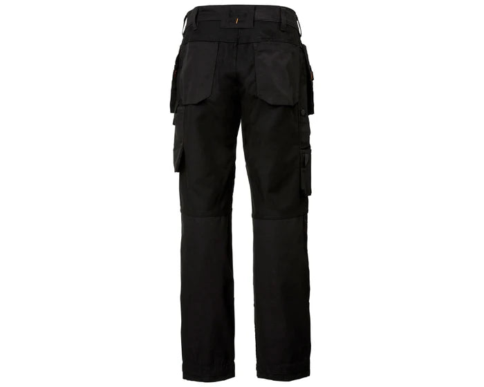 Helly Hansen Men's Construction Work Pants 77489 Oxford 2 Way Stretch Lined Hanging and Knee Pad Pockets Black Sizes 30-44
