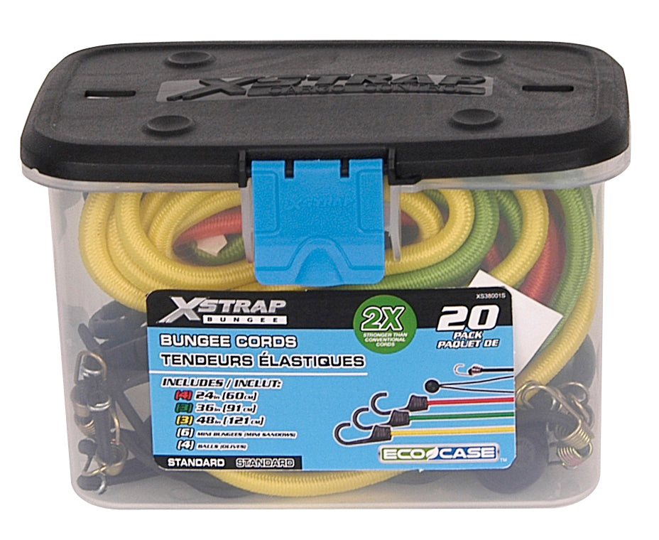 X-Strap Bungee Cord Set - 20 Piece Maintenance Supplies - Cleanflow