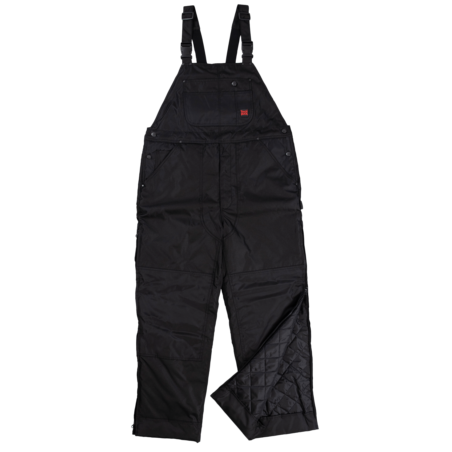 Tough Duck 7910 Insulated Waterproof Poly Oxford Bib Overalls | Black | Limited Size Selection Work Wear - Cleanflow