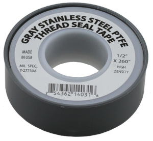 High-Density 1/2" x 520" Gray Stainless Steel Thread Seal Teflon Tape: Premium Nickel-Infused Anti-Galling Solution for Secure Sealing