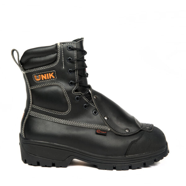Unik Men's Safety Work Boots Terminator 8" Tecno Fiber Chemical Resistant Waterproof External Rigid Metguard | Sizes 4-14