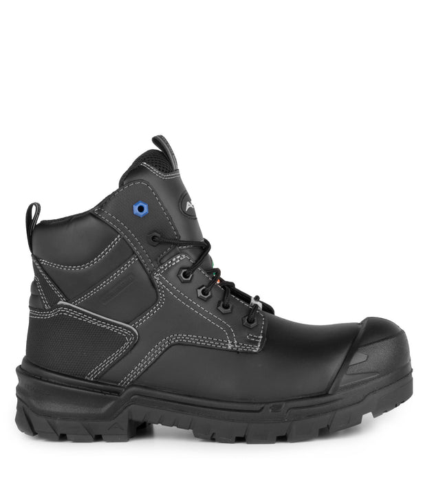 Acton Men's Safety Work Boots G3S 6" Premium Leather Waterproof with Composite Toe | Black | Sizes 7 - 15