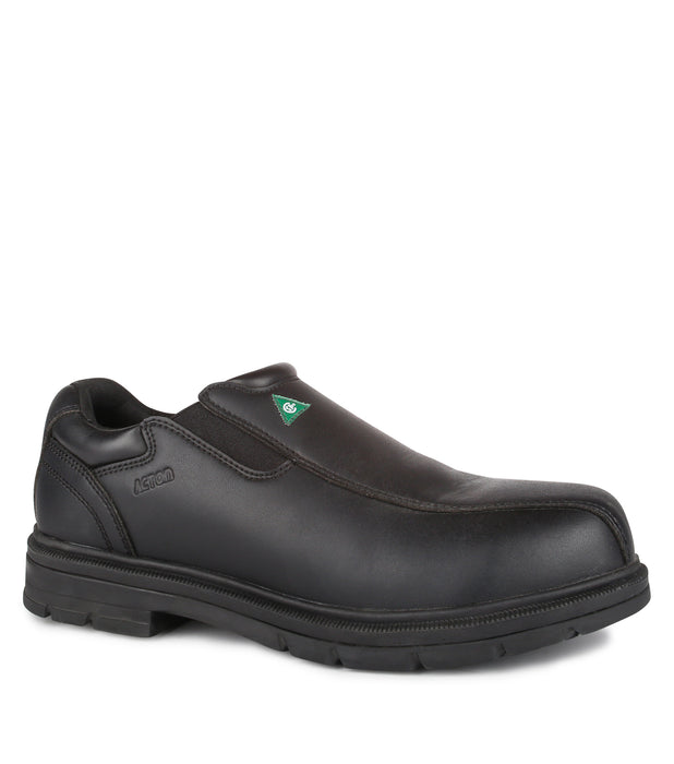 Acton Roosevelt Microfiber Vegan Work Shoes | Black | Sizes 4 - 15