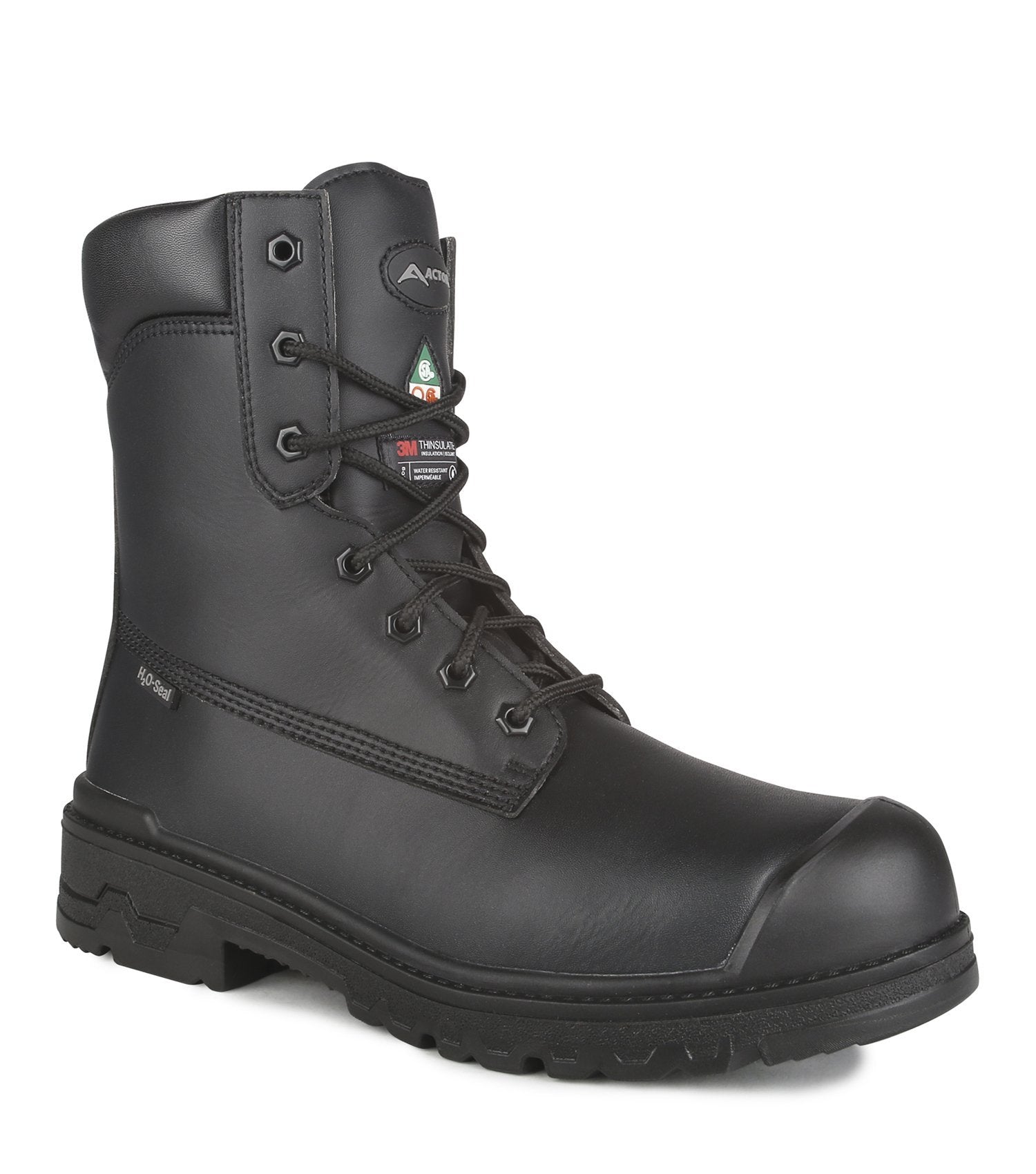 Acton Prospect 8" Chemtech Safety Work Boots | Black | Size 7 to Size 14 Work Boots - Cleanflow