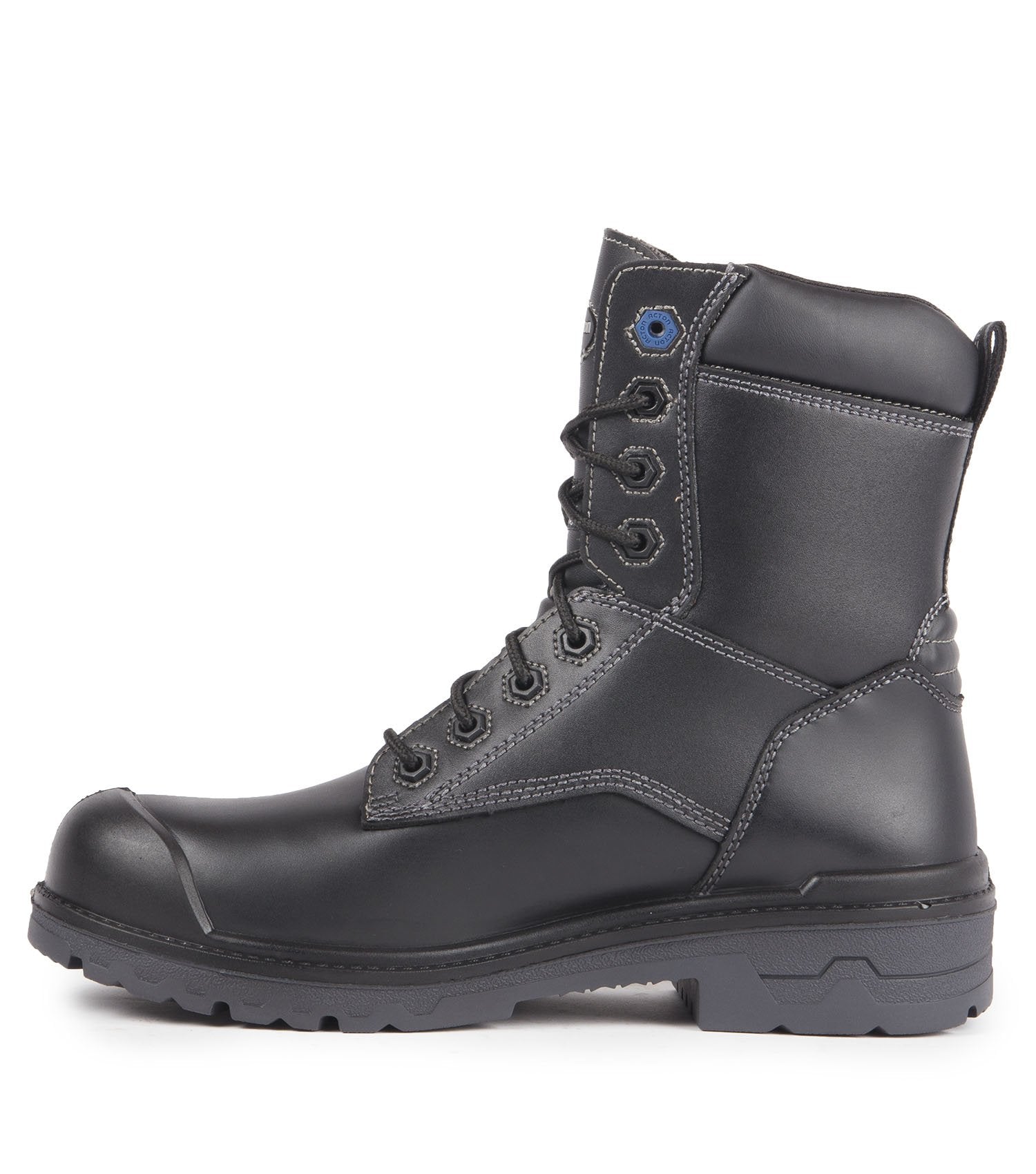 Acton Progum 8" Waterproof Leather Work Boots | Black | Size 7 to Size 17 Work Boots - Cleanflow