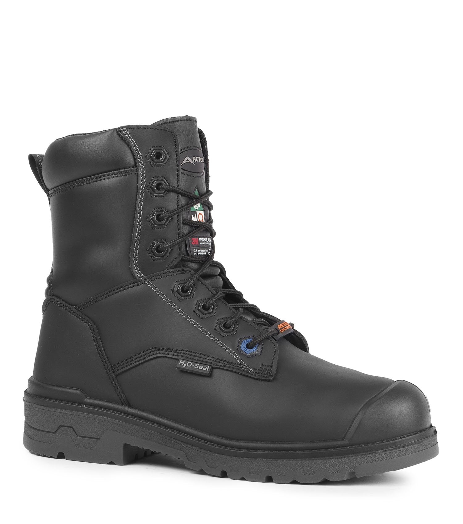 Acton Progum-I-Met 8" Internal Metguard Work Boots | Black | Size 7 to Size 17 Work Boots - Cleanflow