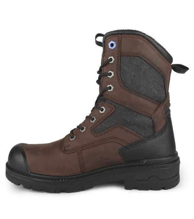 Acton Men's Winter Work Boots Pro-Ice Leather Waterproof with Steel Toe | Brown | Sizes 3 - 15