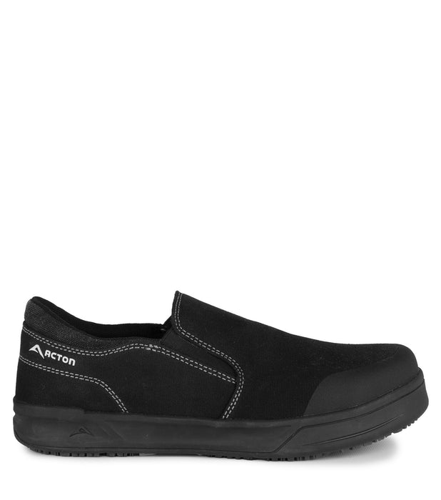 Acton Freestyle Slip-On Urban Work Shoes | Black | Sizes 3 - 15