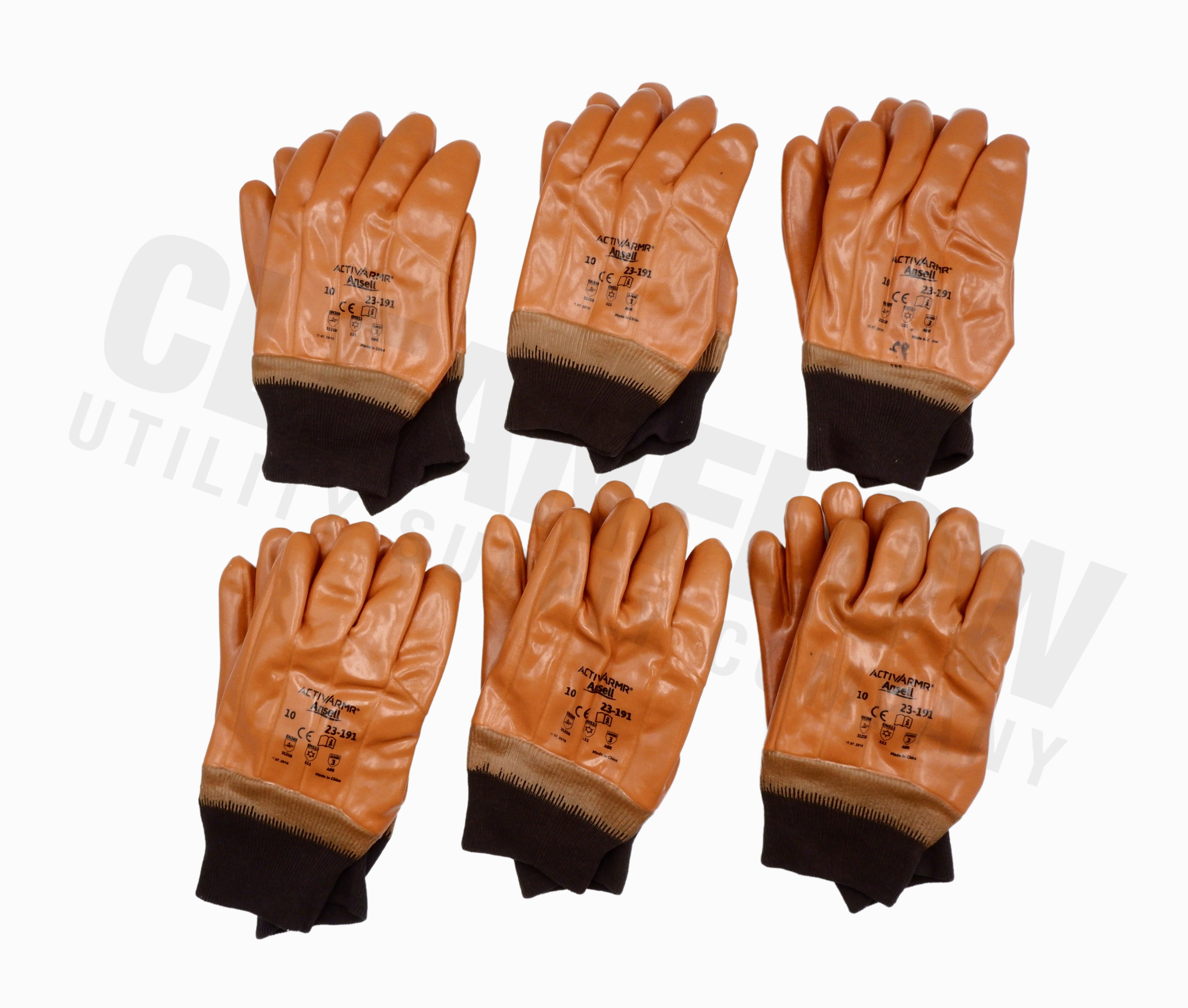 SPI Health and Safety  Ansell ActivArmr Monkey Grip 23-191 PVC-Coated  Versatile Winter Work Gloves