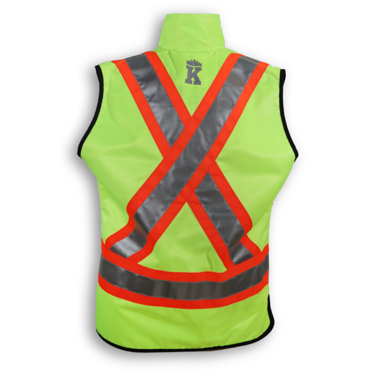 Big K Men's Poly/Cotton Supervisor Safety Vest with Collar