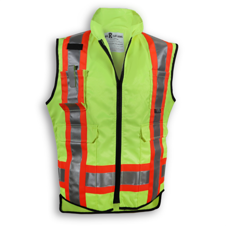 Big K Men's Poly/Cotton Supervisor Safety Vest with Collar