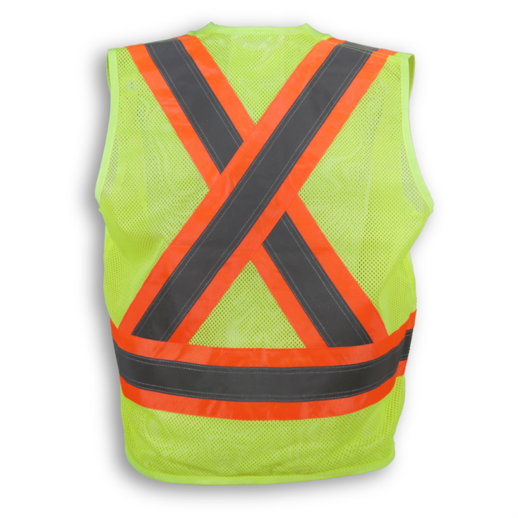 Big K Men's 100% Polyester Mesh Surveyor Vest with Full Breathable Mesh Back