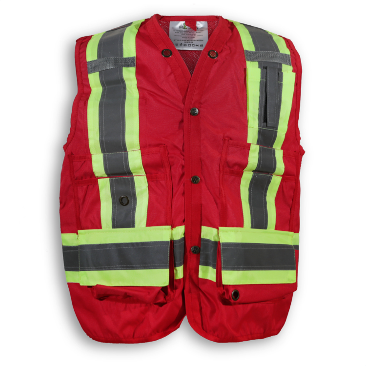 Big K Men's 100% Polyester Mesh Surveyor Vest with Full Breathable Mesh Back