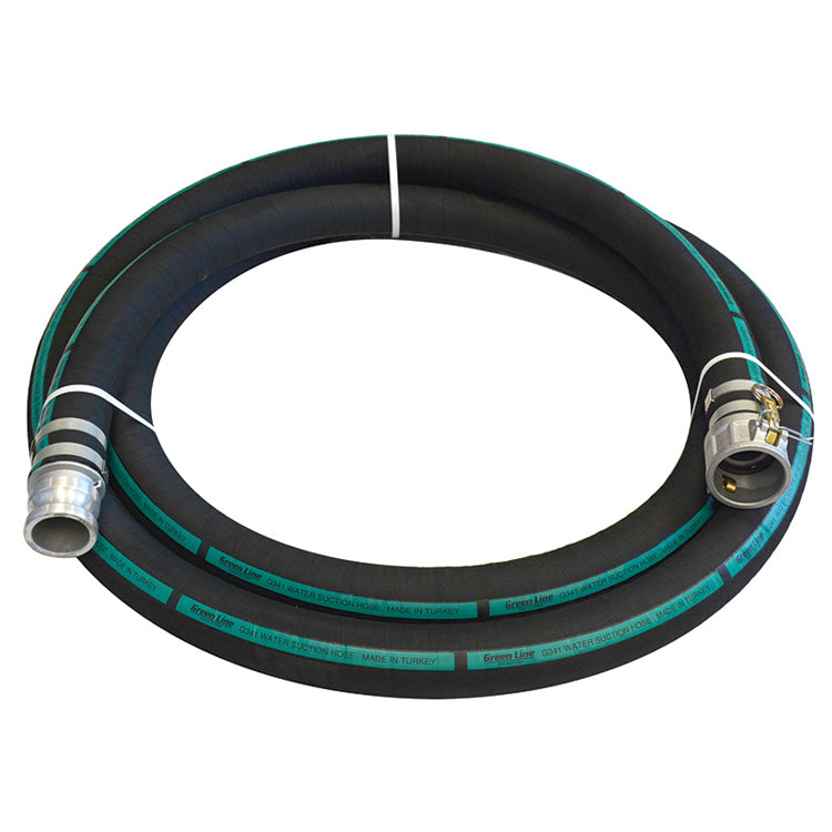 Black Rubber Pump Suction Hoses (w/ Male X Female Camlocks) Hose and Fittings - Cleanflow