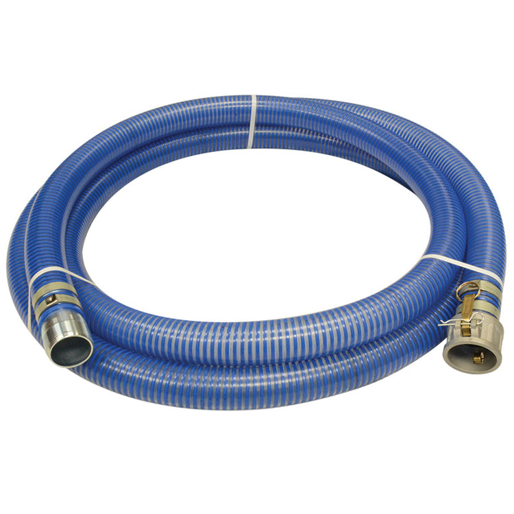 Blue Water Low Temperature PVC Pump Suction Hose Assemblies Hose and Fittings - Cleanflow