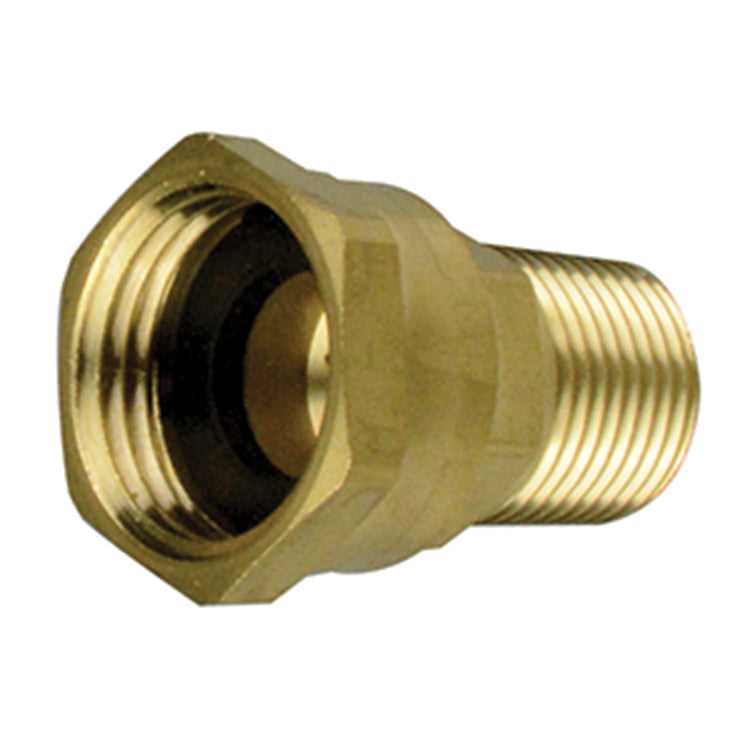 Brass Female Garden Hose Swivel to Male Pipe Coupler Hose and Fittings - Cleanflow
