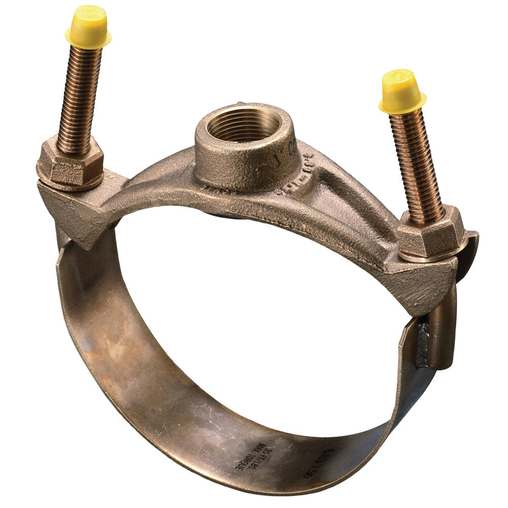 Robar 2706 Series Cast Bronze Service Saddles w/ Single Stainless Straps - CC Thread Waterworks Products - Cleanflow