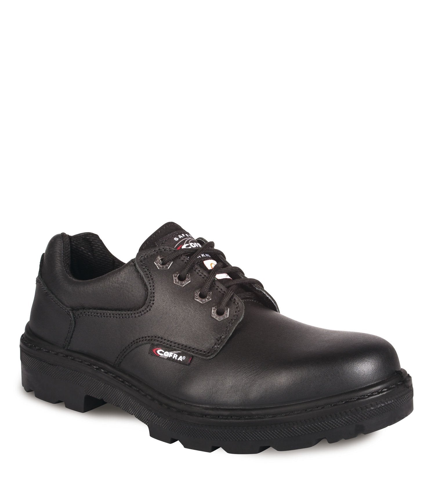 Cofra Small Black Leather Safety Shoes | Limited Size Selection Work Boots - Cleanflow