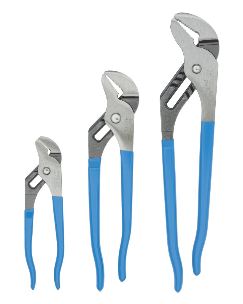 ChannelLock GS-3 Straight Jaw Tongue & Groove Plier Set - 3 Piece Mechanic Tools - Cleanflow