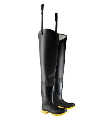 Dunlop Men's Safety Thigh Waders 54” Waterproof PolySteel UltraGrip with Steel Midsole | Sizes 6-13