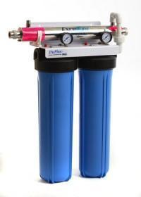 DuPlex 4.5" OD Big Blue Water Filter Housing with UV Disinfection | 20" Commercial Water Filters and UV Parts - Cleanflow