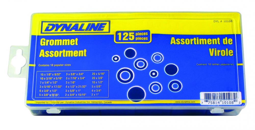 Dynnaline Grommet Assortment - 125 Piece Maintenance Supplies - Cleanflow