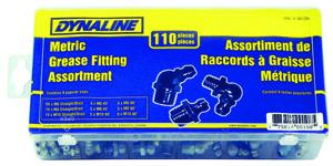 Dynaline Metric Grease Fitting Assortment - 110 Piece Automotive Tools - Cleanflow